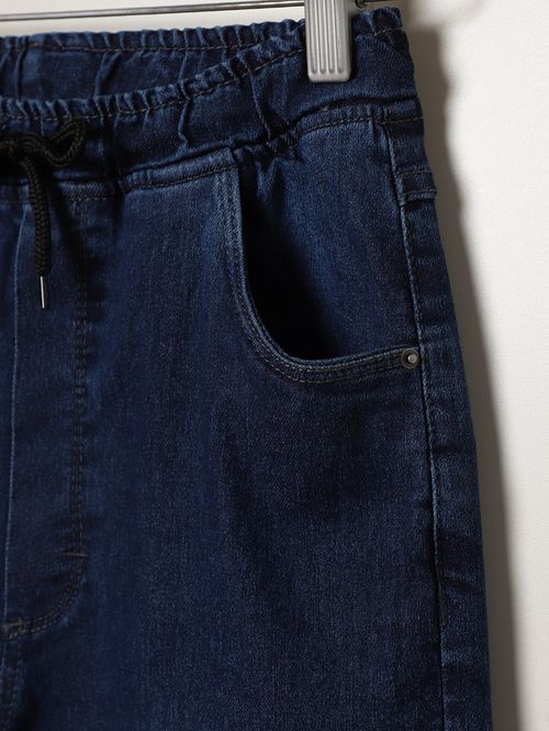Calça Jeans Jogger Infantil Para Menino - AZUL