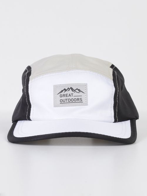 Boné Ciclista Aba Reta Vels PRETO/BRANCO/BEGE