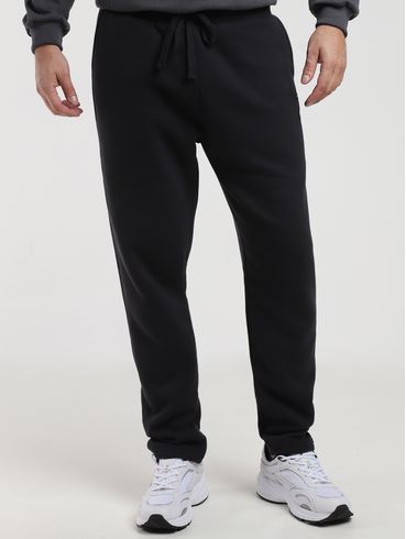 Calça Moletom Reta Masculina PRETO