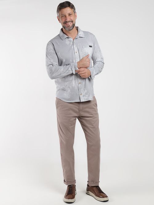 Calça Sarja Sport Slim Masculina BEGE