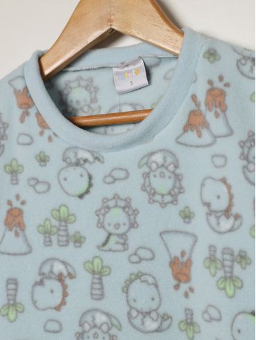 Pijama Longo Soft Infantil Para Menino - AZUL