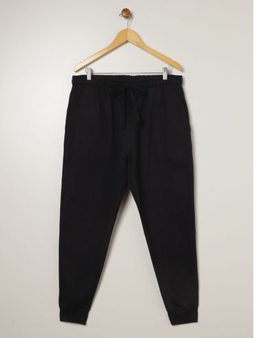 Calça Moletom Jogger Plus Size Masculina PRETO