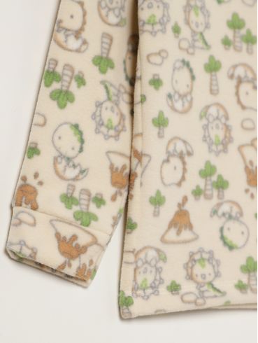 Pijama Longo Soft Infantil Para Menino - BEGE