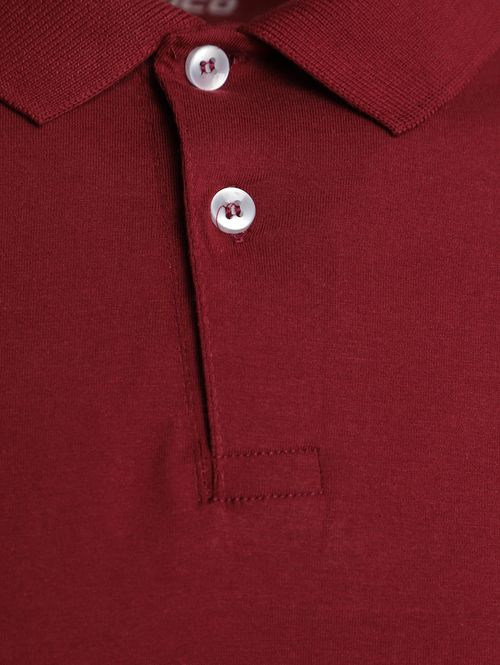 Polo Manga Longa Masculina BORDO