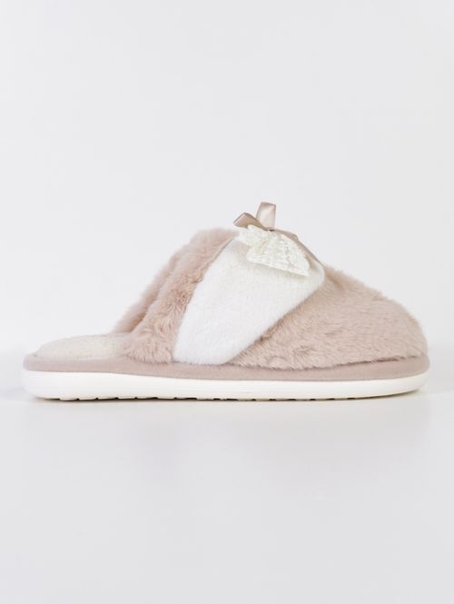 Pantufa Nina Feminina BEGE