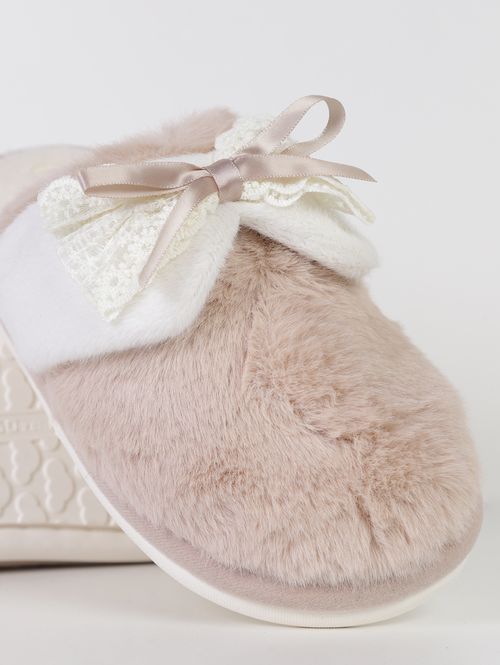 Pantufa Nina Feminina BEGE