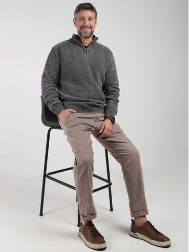 Blusão Tricot Elétron Masculino CINZA