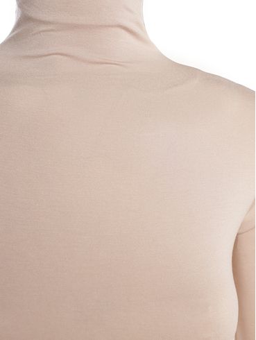 Blusa Manga Longa Gola Alta Feminina BEGE