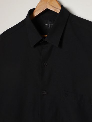 Camisa Nobre Manga Longa Plus Size Masculina PRETO