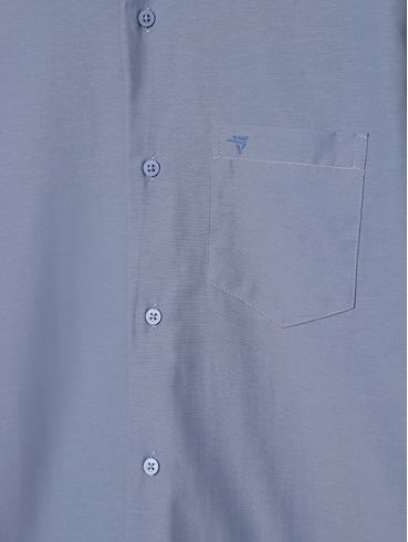 Camisa Nobre Manga Longa Plus Size Masculina AZUL