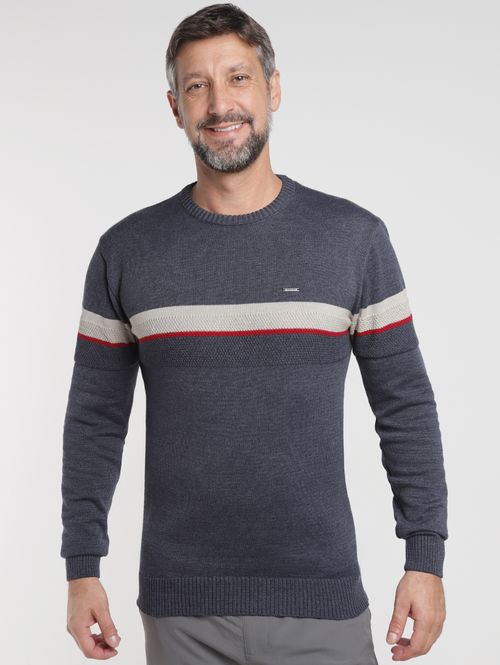 Suéter de Tricot Masculino MARINHO
