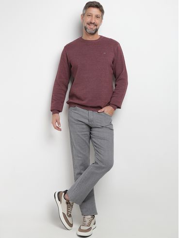 Blusão Tricot Manga Longa Masculino BORDO