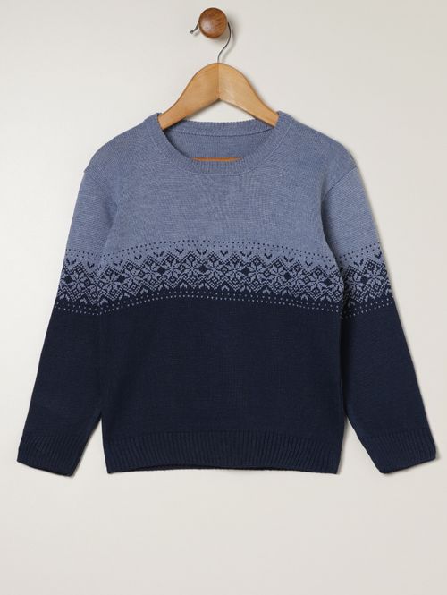 Blusão Tricot Infantil Para Menino - MARINHO/AZUL