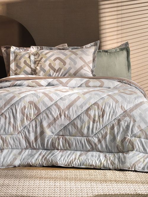 Edredom Casal  Toque Acetinado Altenburg CINZA