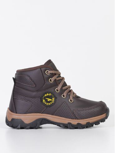 Bota Coturno Adventure Juvenil Para Menino - CAFE