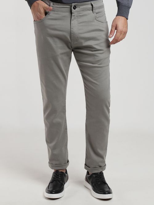 Calça Sarja Slim Masculina Cinza