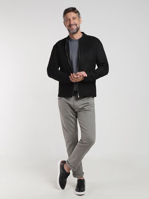 Calça Sarja Slim Masculina Cinza