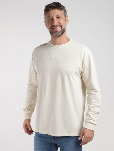 Camiseta Manga Longa Masculina OFF WHITE