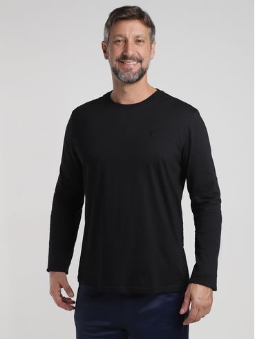 Camiseta Manga Longa Masculina PRETO