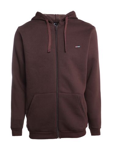 Jaqueta Moletom Com Capuz Masculina MARROM