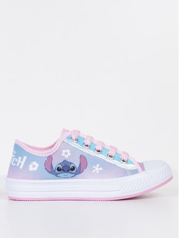 Tênis Stitch Disney Juvenil Para Menina - AZUL/ROSA
