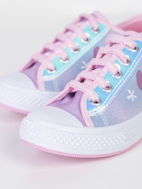 Tênis Stitch Disney Juvenil Para Menina - AZUL/ROSA