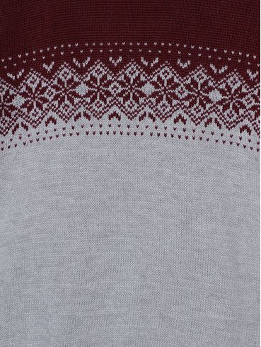 Blusão Tricot Infantil Para Menino - CINZA/BORDO