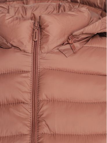 Casaco Puffer Com Capuz Feminino MARROM