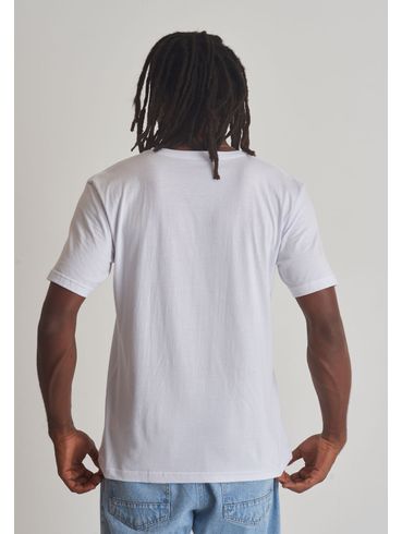 Camiseta básica gola redonda branca