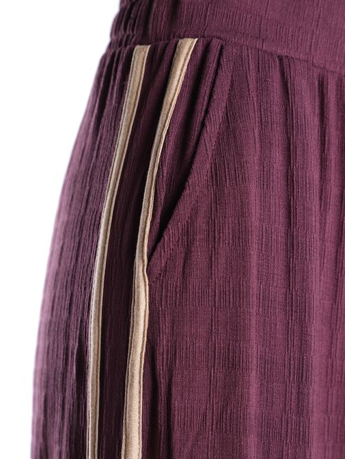 Calça Wide Leg Autentique Feminina BORDO/BORDO/AREIA