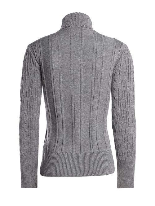 Blusão Tricot Manga Longa Feminino CINZA