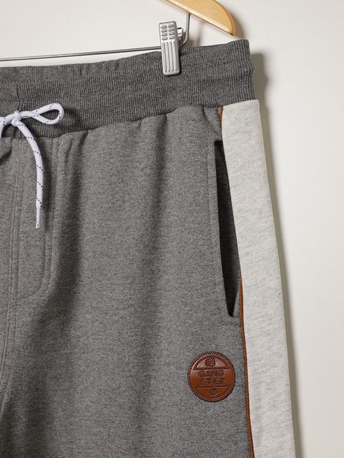 Calça Moletom Jogger Gangster Plus Size Masculina MESCLA ESCURO