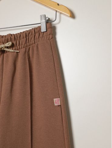 Calça Moletom Juvenil Para Menina - CAQUI