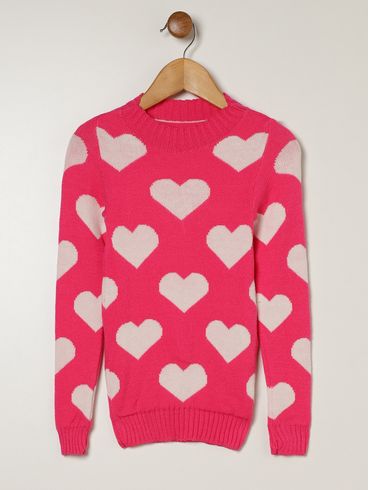 Blusão Tricot Juvenil Para Menina - PINK