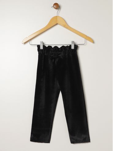 Calça Veludo Infantil Para Menina - PRETO