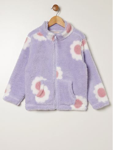 Jaqueta Moletom Infantil Para Menina - LILAS