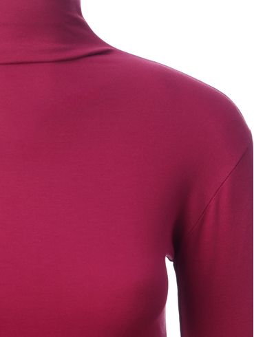 Blusa Manga Longa Gola Alta Feminina BORDO