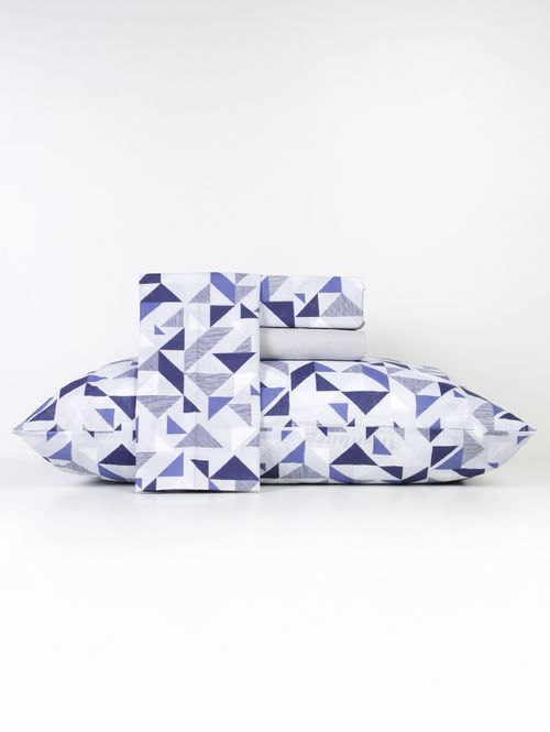 Jogo de Lençol Casal Duplo em Algodão 120 Fios CINZA