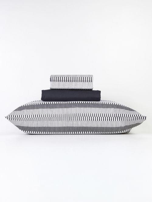 Jogo de Lençol Solteiro Duplo em Algodão 120 Fios PRETO