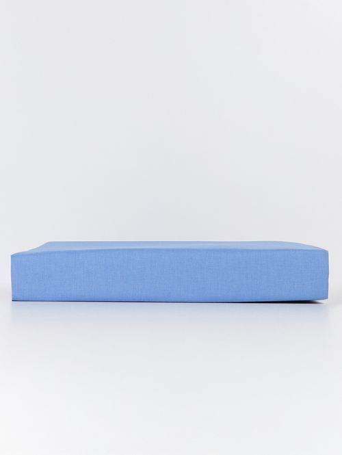 Lençol Avulso Solteiro em  Algodão 120 Fios Liso AZUL