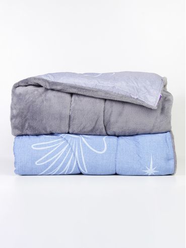 Edredom Solteiro Stitch Relax Hedrons AZUL