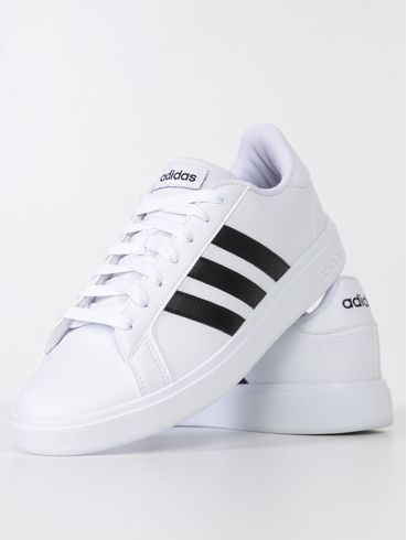 Tênis Casual Grand Court Base 2.0 Adidas Feminino BRANCO/PRETO