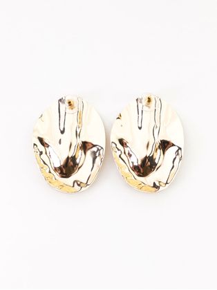 Brinco Oval Orgânico DOURADO