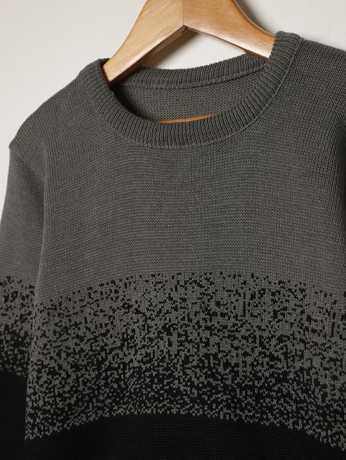 Blusão Tricot Infantil Para Menino - PRETO/GRAFITE