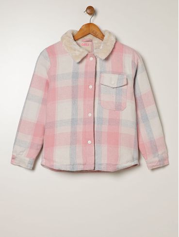 Casaco Parka Juvenil Para Menina - ROSA CLARO