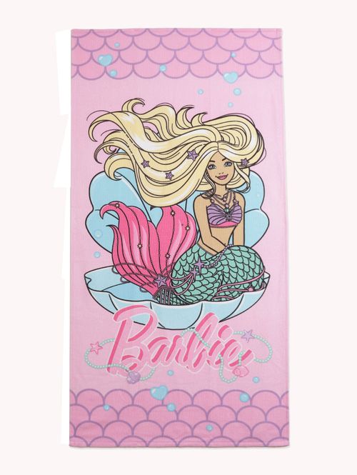Toalha Barbie Sereia Lepper Infantil ROSA