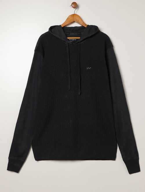 Blusão Tricot Capuz Gangster Plus Size Masculino GRAFITE