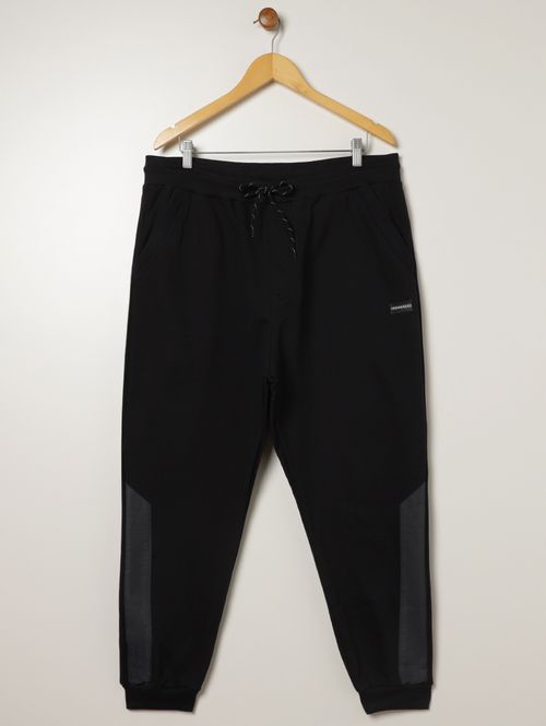 Calça Moletom Jogger Gangster Plus Size Masculina PRETO