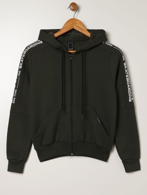 Jaqueta Moletom Juvenil Para Menino - VERDE