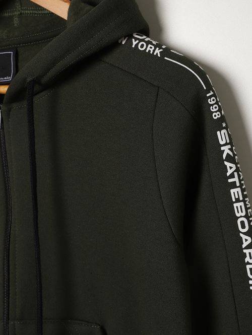 Jaqueta Moletom Juvenil Para Menino - VERDE